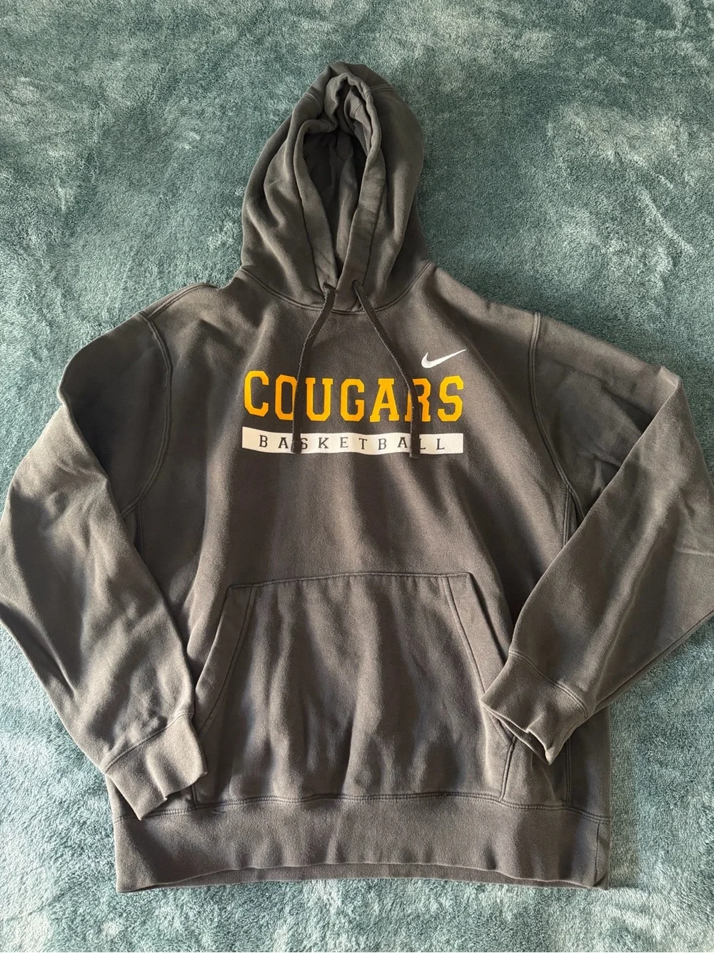 Nike Cougars Basketball Hooded Sweatshirt Gray Men's Medium